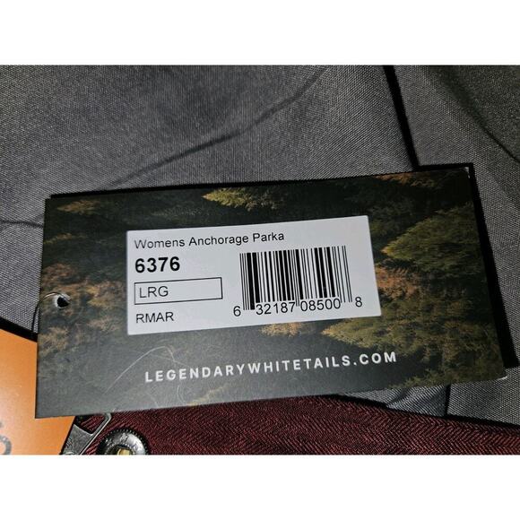 NWT Legendary Whitetails Women's Anchorage Parka Winter Coat Hooded Burgandy Lg - Picture 10 of 15